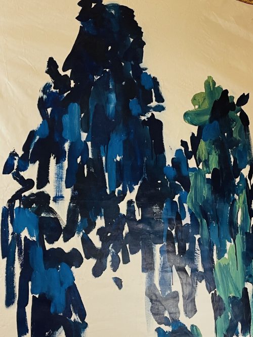 Blue walk, acrylics, 2020 Isabelle Arvers